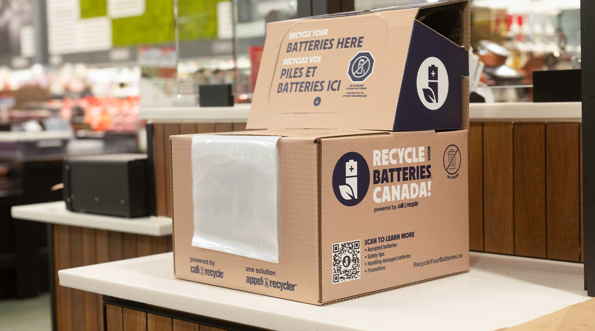 Battery recycling box