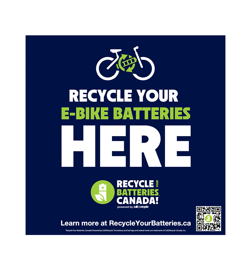 Recycle your E-bike Batteries Poster