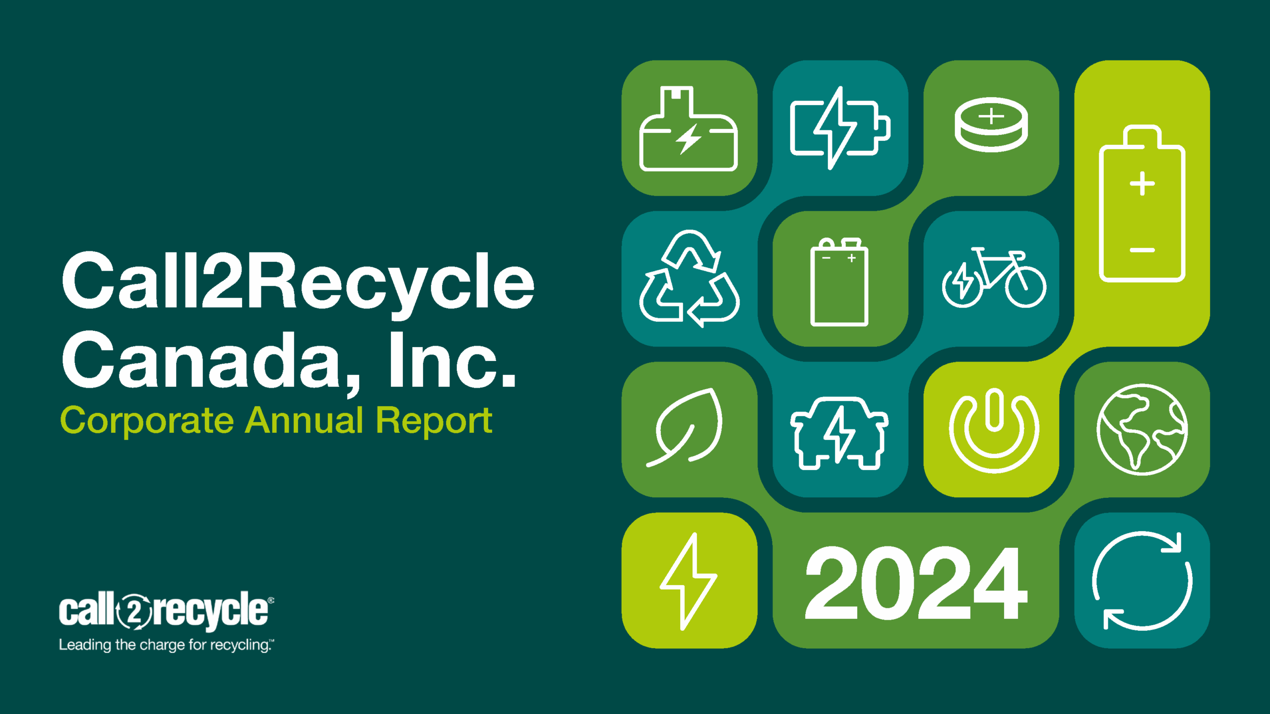 The cover of Call2Recycle Canada, Inc. Corporate Annual Report.
